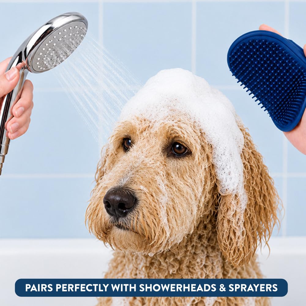 Bodhi Dog Rubber Bath & Grooming Brush β Blue