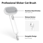 Aumuca Grooming Brush for Cats & Dogs — White
