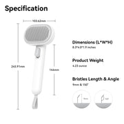 Aumuca Grooming Brush for Cats & Dogs — White