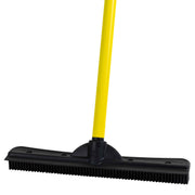 FURemover Rubber Broom with Squeegee & Telescoping Handle