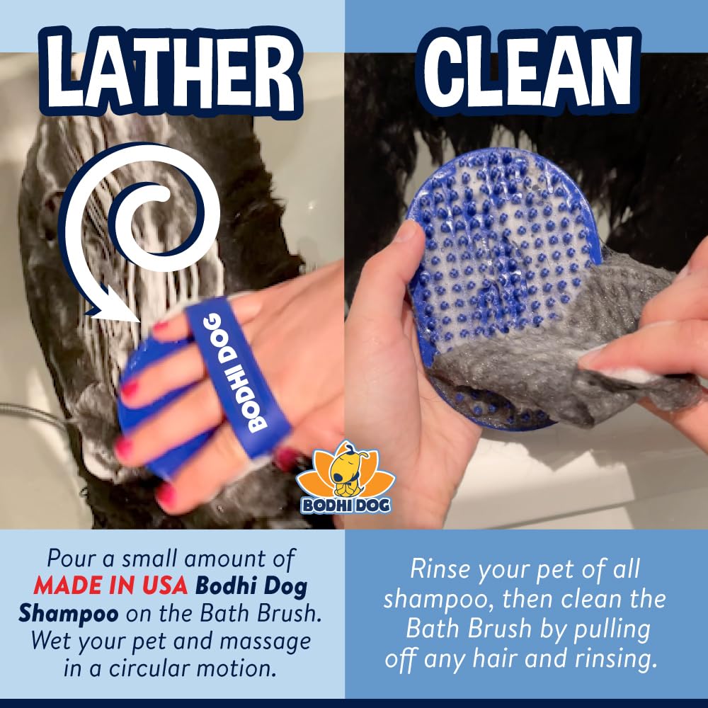 Bodhi Dog Rubber Bath & Grooming Brush β Blue