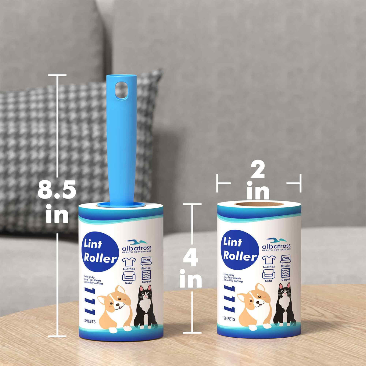 Extra Sticky Pet Hair Lint Roller Value Set