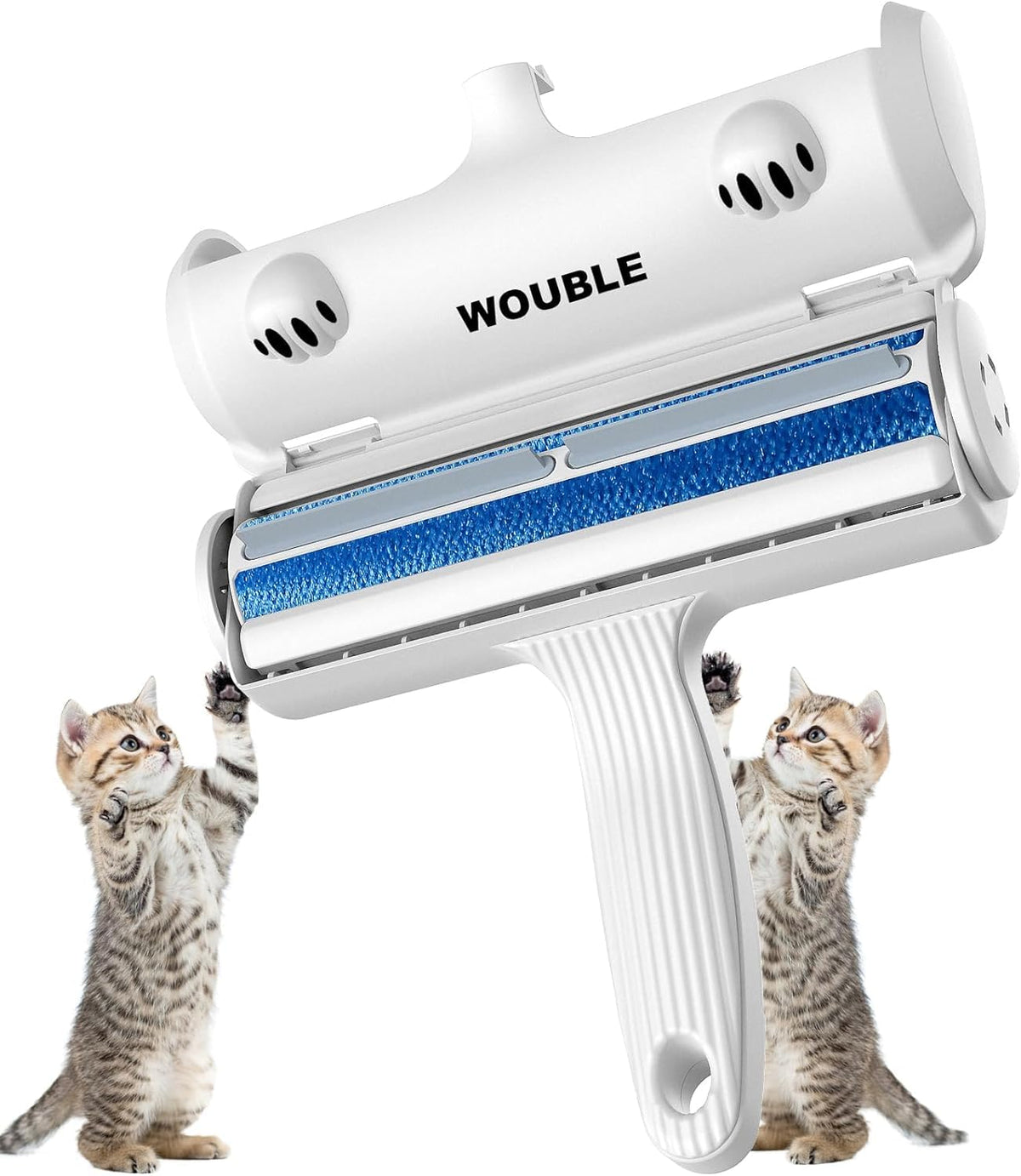Wouble Reusable Pet Hair Remover Roller — White