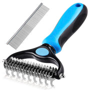 Nepfaivy Double-Sided Dematting & Deshedding Brush — Blue