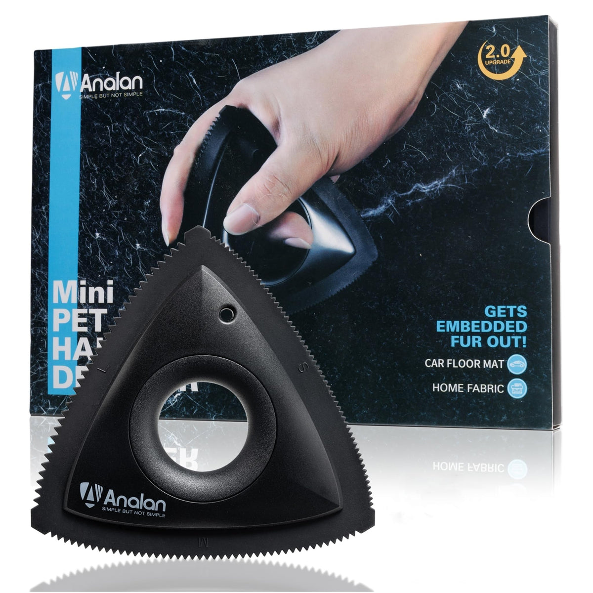 Analan Mini Pet Hair Remover β Black