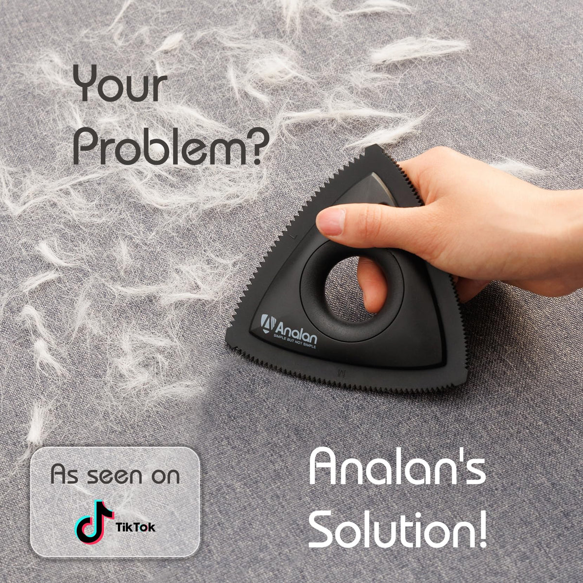 Analan Mini Pet Hair Remover β Black
