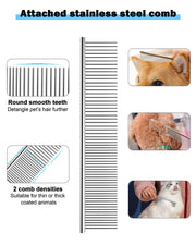 Nepfaivy Double-Sided Dematting & Deshedding Brush — Blue