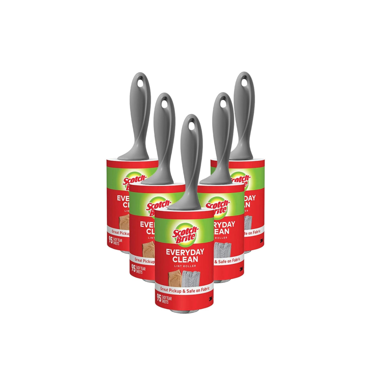 Scotch-Brite Everyday Clean Lint Rollers — 5 Pack, 475 Sheets