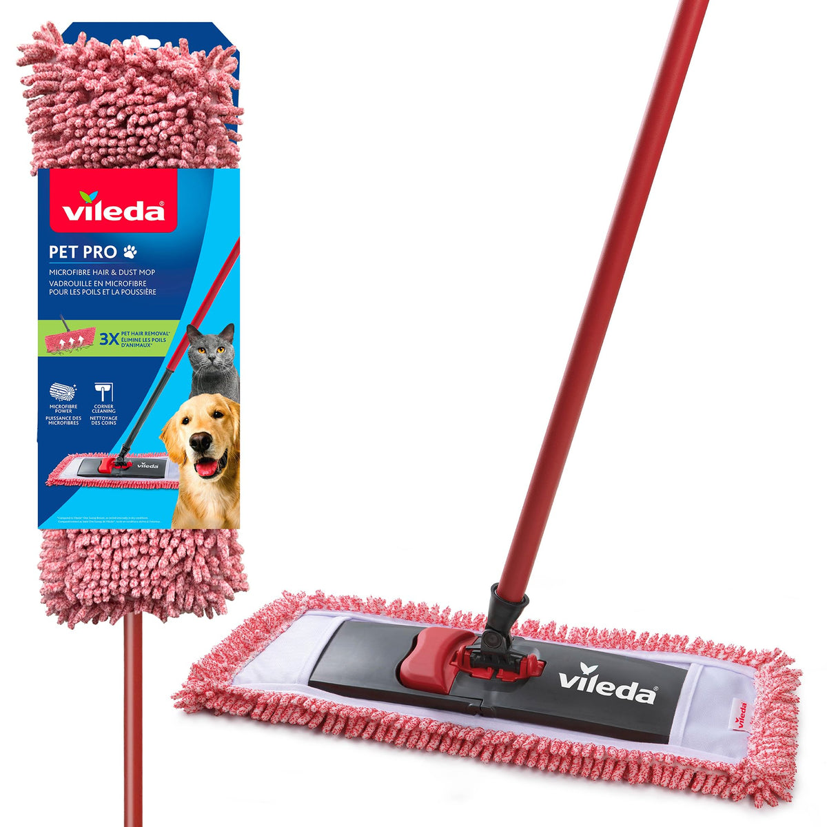 Vileda Pet Pro Microfiber Hair & Dust Mop