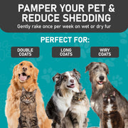 Maxpower Planet Double-Sided Grooming Rake — Turquoise