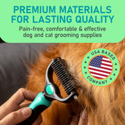 Maxpower Planet Double-Sided Grooming Rake — Turquoise